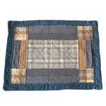 Woolrich Pillow Sham Blue Denim Beige Standard Size Quilted Plaid Patchwork. Fixed Price $14.24.