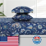 Azores Home Ingrid Organic Cotton 300 Thread Count Deep Pocket Bed Sheet Set. Fixed Price $120.67.