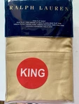 $185 Ralph Lauren King Flat 624 Solid Sateen Polished Bronze Gold Sheet New. Fixed Price $89.99.