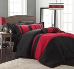 10-PIECE Red Fiesta Color Block Queen Comforter & Sheet Set. Fixed Price $121.99.