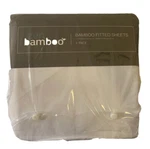 Zen Twin 2 Pack White Fitted SHEETS40% BAMBOO/60% Microfiber. Fixed Price $19.99.