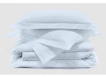 Saatva Essential Luxury Duvet Cover Set - Light Indigo Blue Color Queen 2 Shams. Fixed Price $55.00.