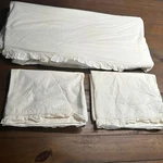 Roberta Allen Cotton Flat Sheet With Two Shams King Sized Light Butter Yellow. Fixed Price $39.99.
