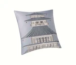 Natori Lotus Temple Square Pillow Embroidered, Silver, 20" By NA30-1583. Fixed Price $79.99.