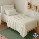 Piece Sheet Set 42 X 80 Size Ivory Solid - 100 Egyptian. Fixed Price $68.86.