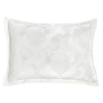 Hudson Park Collection White Lattice Textured King Pillow Sham, Bedding 36X20. Fixed Price $39.95.