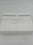 Melange Home Sheet Set Queen White 300TC 100% Cotton Grey Border Bedding Adults. Fixed Price $57.99.