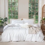 Moomee Bedding King Size Duvet Cover Set Solid Bright White. Fixed Price $29.95.