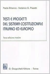 Testi Progetti Del Sistema Costituzionale Italiano Ed Europeo Pizzetti 8834809. Fixed Price $22.27.