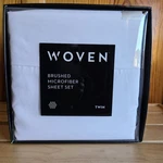 Woven Brushed Twin Microfiber Sheet Set By Malouf White. Fixed Price $35.00.