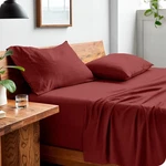 Lot 50 Sandwashed Microfiber Sheet Set (king, Rosewood) Sold Is. Fixed Price $704.00.