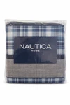 Nautica Home Twin Quilt Set Blue Gray Plaid Bedding 2 Pc New. Fixed Price $49.99.