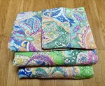 Ralph Lauren Flying Point 4 Pc King Sheet & Pillow Set Colorful Paisley. Fixed Price $169.00.
