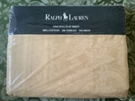 Ralph Lauren Vintage "avery" Cafe Beige Cotton Damask Full Flat Sheet New. Fixed Price $75.00.