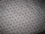 Ralph Lauren Queen Flat Sheet American Summer Nautical Red&white Boat Shipanchor. Fixed Price $29.00.