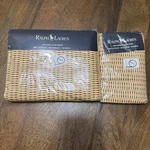 Vintage 90S Ralph Lauren Wicker Multi King Flat Sheet 2 Pillowcases New. Fixed Price $299.00.