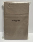 Calvin Klein 100% Pure Cotton King Flat Double Row Cord Sheet Driftwood New. Fixed Price $51.99.