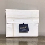 Ralph Lauren Queen Flat Sheet Coastal Sand Organic Sateen Handkerchief Embroider. Fixed Price $125.00.