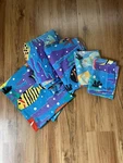 Vtg Springs Reef Fish Print Cheryl Johnson Queen Sheet Set With Curtain. Fixed Price $130.00.