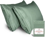 Standard/queen Size Pillow Cases Set Of 2-1800 Thread Count Egyptian Quality Mic. Fixed Price $11.95.