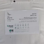 The Pure Collection By Indigo Queen Sheet Set 300TC Cotton Tencel White Deep Fi. Fixed Price $29.99.