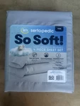 Sertapedic 4PC Twin Sheet Set Soft Gray Deep Pocket. Fixed Price $12.00.