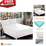 Superior Comfort Queen Fitted Sheet - Deep Pocket, Microfiber Luxury & Carefree. Fixed Price $22.10.