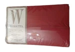 Nos Wamsutta Egyptian Cotton 250 Thread King Flat Sheet 108" X 102" Ming Red. Fixed Price $46.75.
