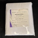 New Destiny Crescent Bedding 100% Microfiber White Full Xl Sheet Set. Fixed Price $33.00.
