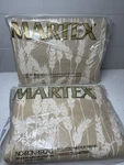 Martex Vtg King Sz Sheet Set Flat & Fitted Summer Wheat New Deadstock Tan Cream. Fixed Price $79.95.