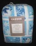 Twin - Cannon Blue Snowflakes, Snowmen Evergreens Soft&warm Fleece Sheet Set. Fixed Price $54.00.