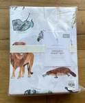 Pottery Barn Kids Brendan Animals Organic Sheet Set Full Size FITTED+FLAT+2 Pill. Fixed Price $99.87.