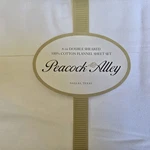 Peacock Alley White Double Sheared Cotton Flannel 3 Piece Twin Sheet Set New. Fixed Price $169.95.