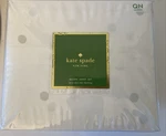 Kate Spade Mini Deco Grey Dot 100% Cotton White Queen Sheet Set 4-PC New Sealed. Fixed Price $69.99.