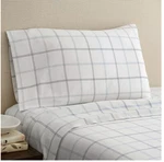 New Hidden Retreat King Sheet Set Cotton White Lake Window Plaid. Fixed Price $59.00.