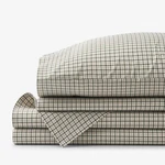 Classic Stripes And Plaids Cool Yarn-dyed Cotton Percale Bed Sheet Set. Fixed Price $116.62.