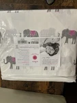 Martha Stewart Whim Twin Cotton Sheet Set White/gray/pink Elephant Oeko-tex. Fixed Price $27.00.