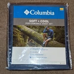 Columbia Full Bed Sheet Set Soft+cool Performance Bamboo Dark Mountain Blue. Fixed Price $54.99.