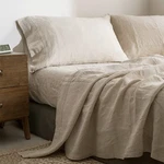 Simple&opulence 100% Linen Sheet Set With Embroidery Washed - 4 Pieces (1 Fla.... Fixed Price $169.79.
