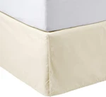 Amazon Basics Lightweight Pleated Bed Skirt, Queen, Beige, Solid. Fixed Price $20.41.