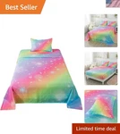 Rainbow Twin Size For Girls Tie Dye Pastel Set Kids Te.... Fixed Price $55.02.