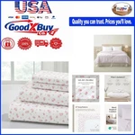 Full Size Microfiber Sheet Set 4 Pieces Deep Pocket Wrinkle-free Ivory Floral.... Fixed Price $43.30.