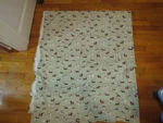 Vtg Laura Ashley Queen Flat Sheet Cotton Flannel Holiday Dogs Scottie Dalmatian. Fixed Price $32.99.