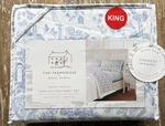 Shabby Chic The Farmhouse Rachel Ashwell Blue & White Floral King Sheet Set New. Fixed Price $72.80.