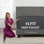 Deep Pocket Queen Fitted 16 Real Bed Sheets Ly 1418 Mattress. Fixed Price $26.46.