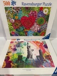 2X Ravensburger Succulent Love / New York Postcard 500 Piece Puzzle Lars Stewart. Fixed Price $38.00.