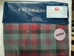 Ralph Lauren - Bohemian Muse Plaid Queen Flat Sheet. Fixed Price $159.00.