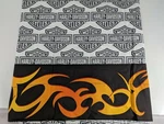 Harley-davidson White / Black Orange Flame Rider Fireball Queen Flat Bed Sheet. Fixed Price $25.40.