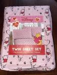 Disney Winnie The Pooh Valentine's Day Twin Sheet Set 3 Piece Nwt 100 % Cotton. Fixed Price $32.00.