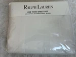 Lauren Ralph Ivory Twin Sheet Set 3 Piece 200 Thread Cotton Made Usa. Fixed Price $39.99.